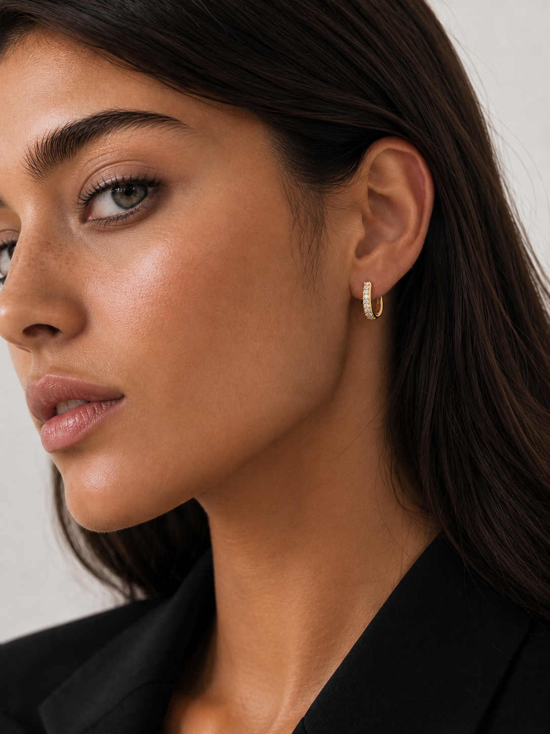 Orecchini quadrato strass